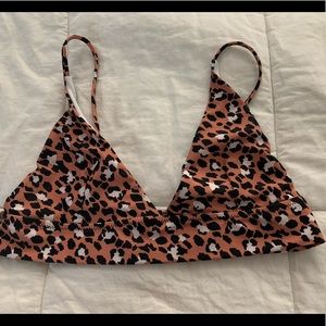 Leopard bikini top